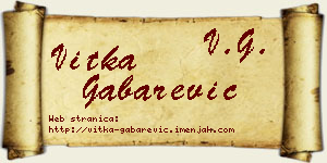 Vitka Gabarević vizit kartica